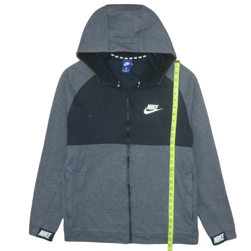 Nike Mens Grey Full Zip Hoodie XL Lightweight Hooded Sweatshirt
