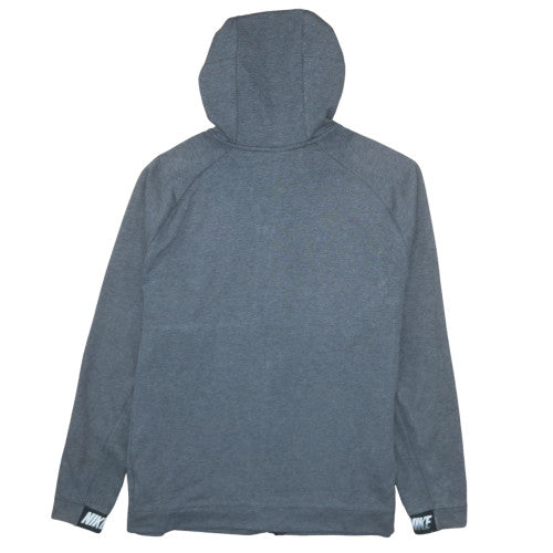Nike Mens Grey Full Zip Hoodie XL Lightweight Hooded Sweatshirt