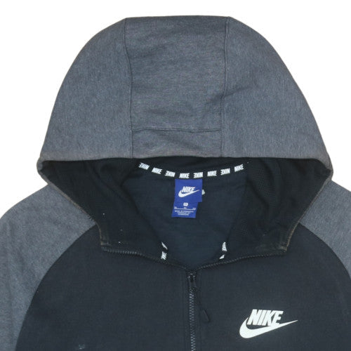 Nike Mens Grey Full Zip Hoodie XL Lightweight Hooded Sweatshirt