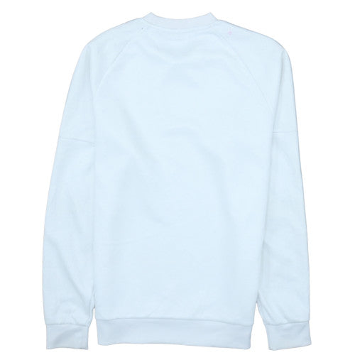 Adidas Mens White Crew Neck Pullover Sweatshirt Size S