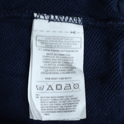 Adidas Men's Blue Full Zip Hoodie Size L Sport Essentials