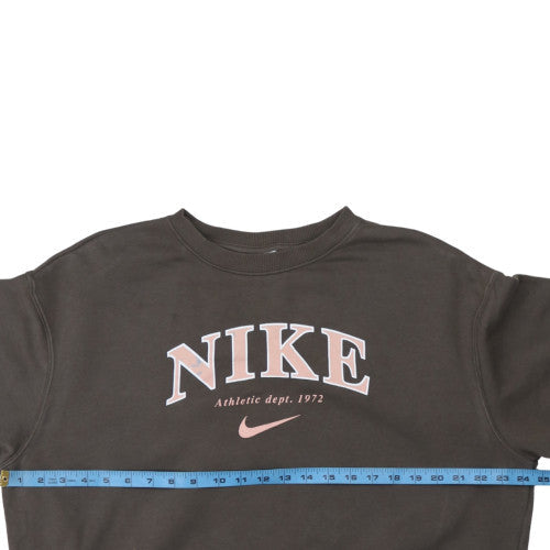 Nike Women's Brown Small Pullover Crew Neck Sweatshirt