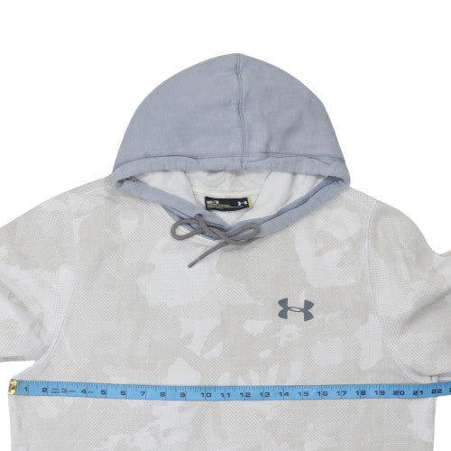 Under Armour Men Grey Camo Pullover Hoodie Size M Loose Fit