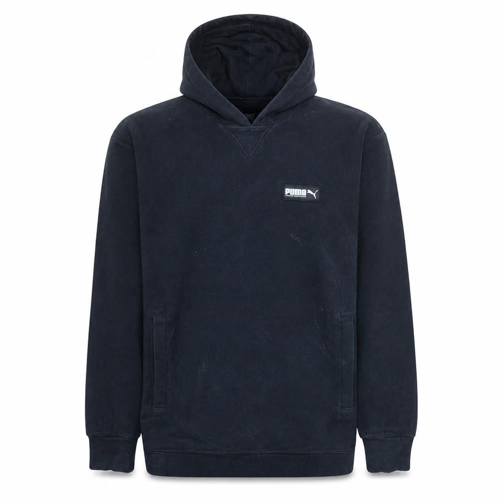 Puma Men’s Black Pullover Hoodie Small Fleece Logo Sportswear
