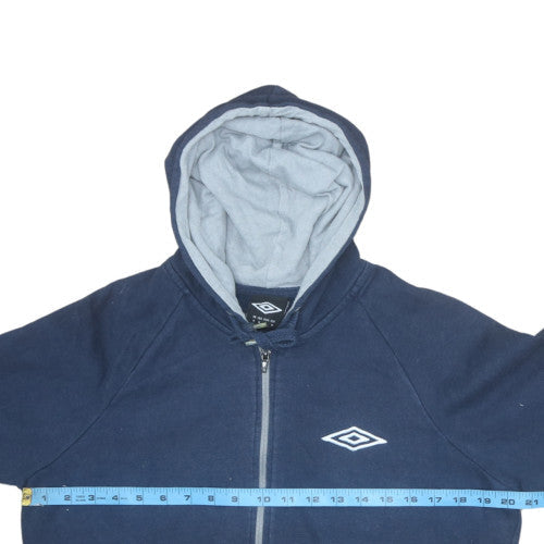 Umbro Men's Blue Full Zip Hoodie Size M Sports Casual