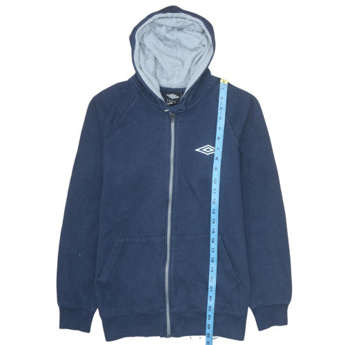 Umbro Men's Blue Full Zip Hoodie Size M Sports Casual