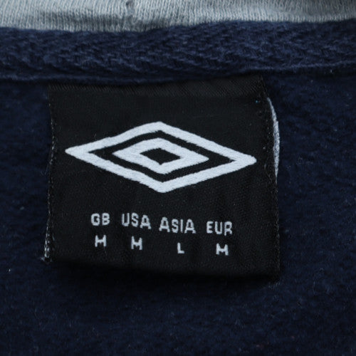 Umbro Men's Blue Full Zip Hoodie Size M Sports Casual