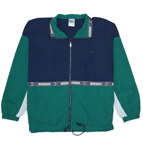 T/ART Men's XL Blue Green 90s Retro Windbreaker Jacket