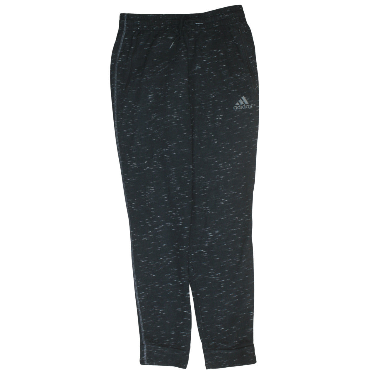 Adidas Men’s Black Cotton Blend Jogger Trousers M Regular Fit