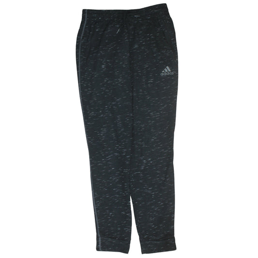 Adidas Men’s Black Cotton Blend Jogger Trousers M Regular Fit