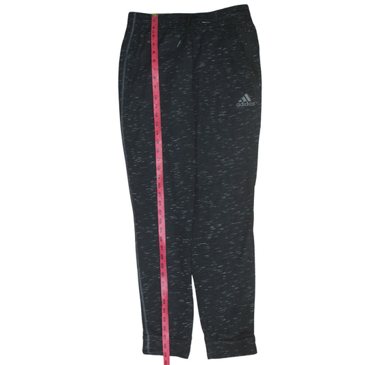 Adidas Men’s Black Cotton Blend Jogger Trousers M Regular Fit