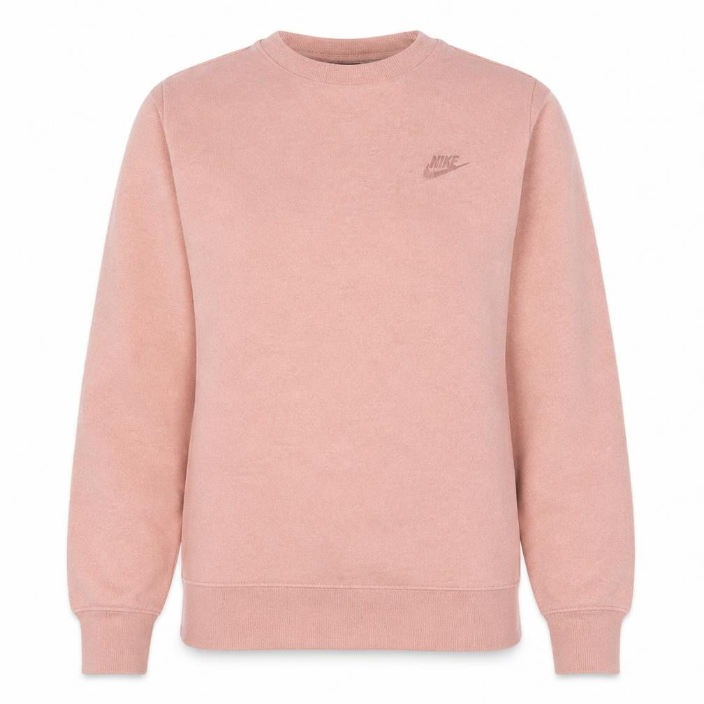 Nike Womens Pink Cotton Blend Crew Neck Pullover Sweatshirt S