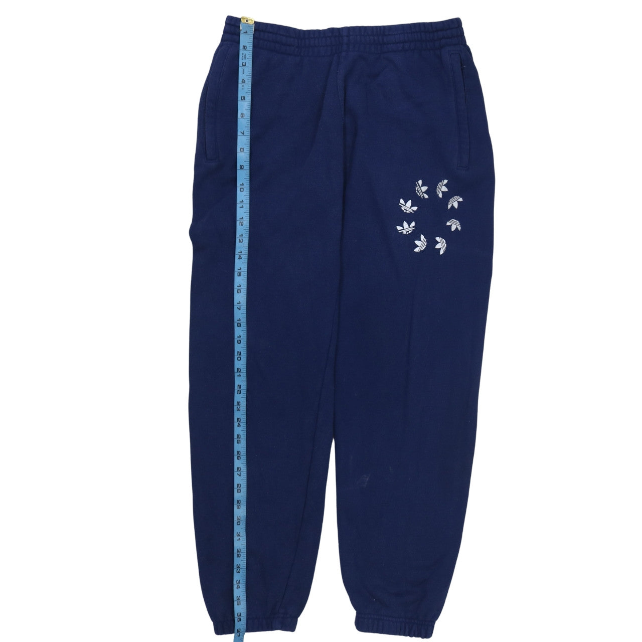 Adidas Men's Blue Regular Fit Fleece Sweatpants M Casual