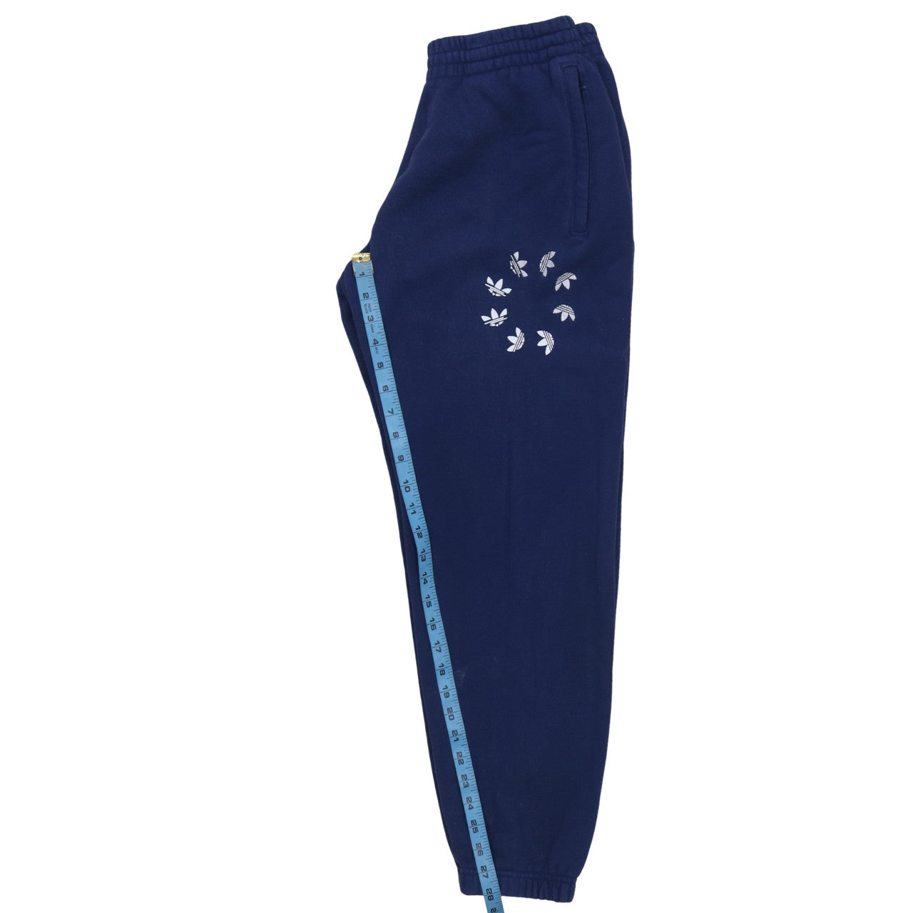 Adidas Men's Blue Regular Fit Fleece Sweatpants M Casual