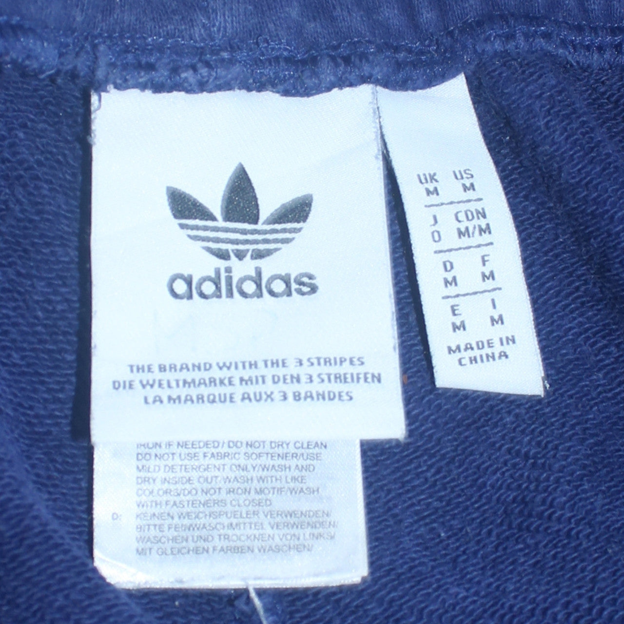Adidas Men's Blue Regular Fit Fleece Sweatpants M Casual