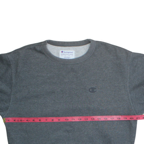 Champion Men's Grey Crew Neck Sweatshirt Size S Classic Fit