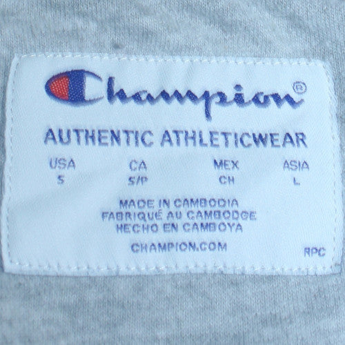 Champion Men's Grey Crew Neck Sweatshirt Size S Classic Fit