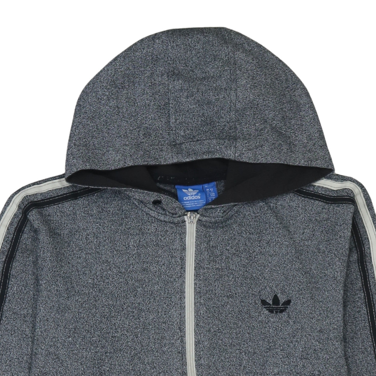 Adidas Mens Grey Full Zip Hoodie Size M Sportswear Hooded Jacket