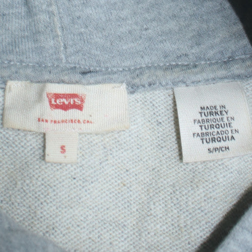 Levi's Men's Grey Pullover Hoodie S Classic Logo Fleece Sweatshirt