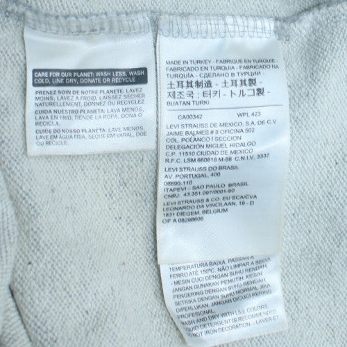 Levi's Men's Grey Pullover Hoodie S Classic Logo Fleece Sweatshirt