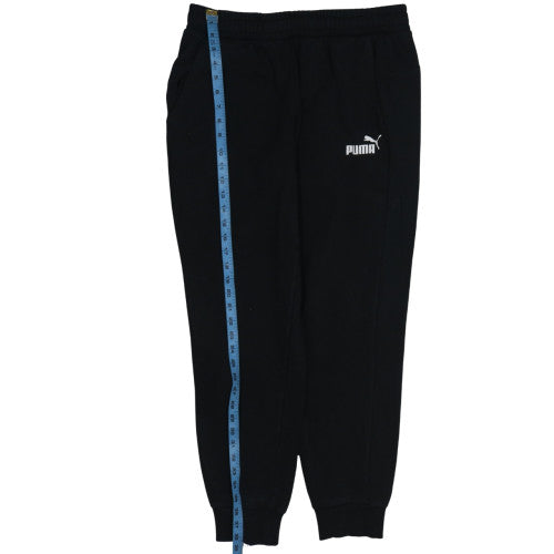 Puma Men's Black L Regular Fit Sweatpants with Logo