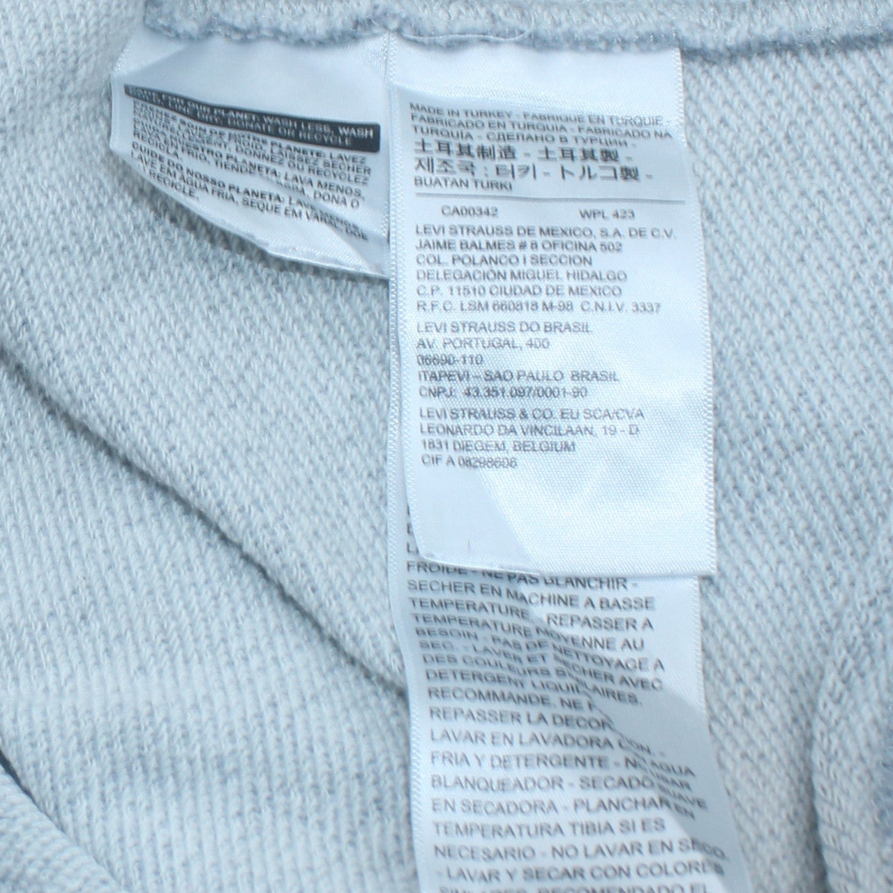 Levi's Men's Grey XL Pullover Hoodie with Logo Print