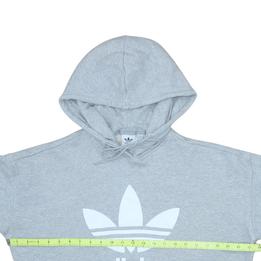 Adidas Women Grey Size 12 Pullover Hoodie Sweatshirt