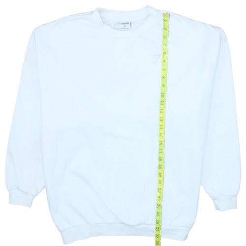 Gymshark Men's White Pullover Sweatshirt Size M Regular Fit