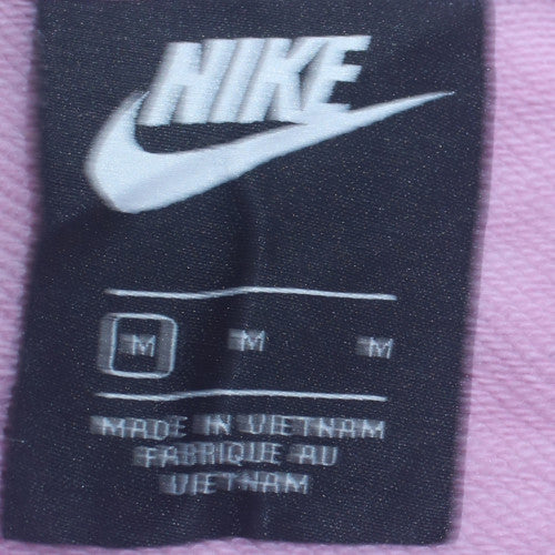 Nike Women's Pink Colourblock Crew Neck Pullover Sweatshirt M