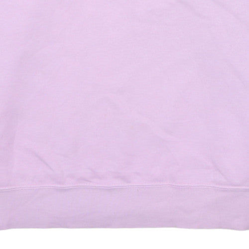 Nike Women's Pink Colourblock Crew Neck Pullover Sweatshirt M