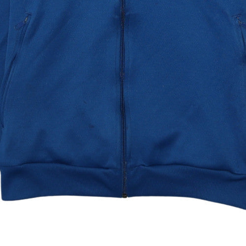 adidas Mens Blue Full Zip Hoodie Size M Sports Retro Jacket