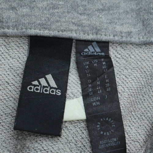 Adidas Women Grey Black 1/4 Zip Sweatshirt Size M Cotton Blend