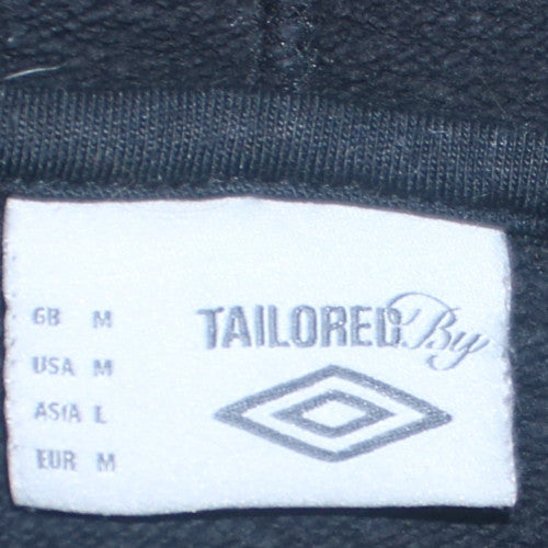 Umbro Men’s Black Full Zip Hoodie Size M Sports Logo Fleece