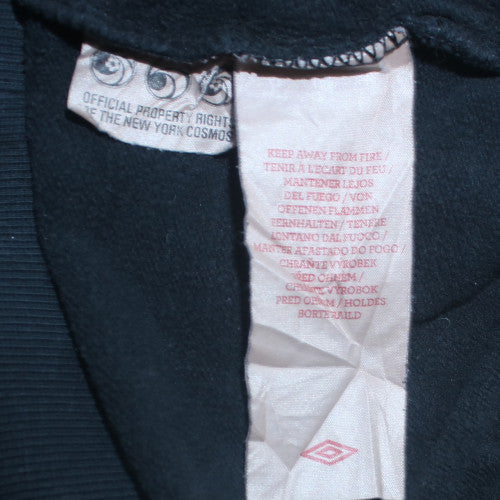 Umbro Men’s Black Full Zip Hoodie Size M Sports Logo Fleece