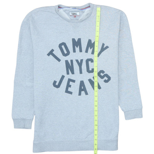 Tommy Jeans Men's Grey Logo Crew Neck Sweatshirt Size M