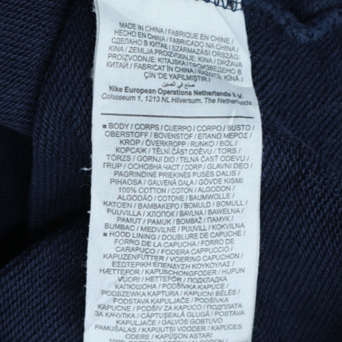 Nike Mens Blue Full Zip Hoodie Size M Hooded Sweatshirt