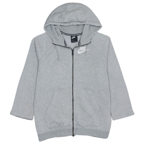 Nike Men's Grey Full Zip Hoodie XL Sportswear Cotton Blend