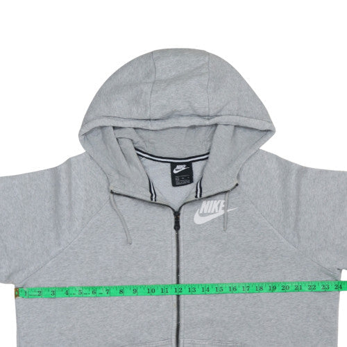Nike Men's Grey Full Zip Hoodie XL Sportswear Cotton Blend