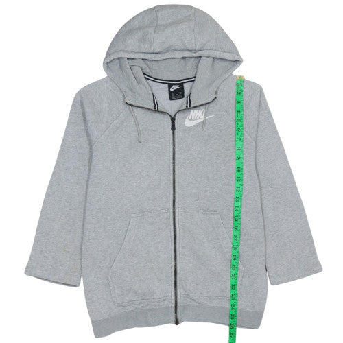 Nike Men's Grey Full Zip Hoodie XL Sportswear Cotton Blend