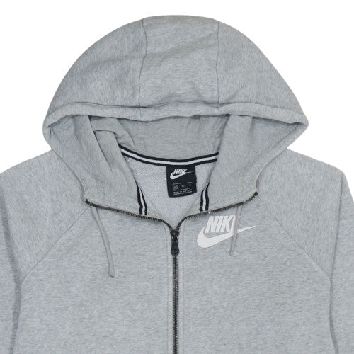 Nike Men's Grey Full Zip Hoodie XL Sportswear Cotton Blend