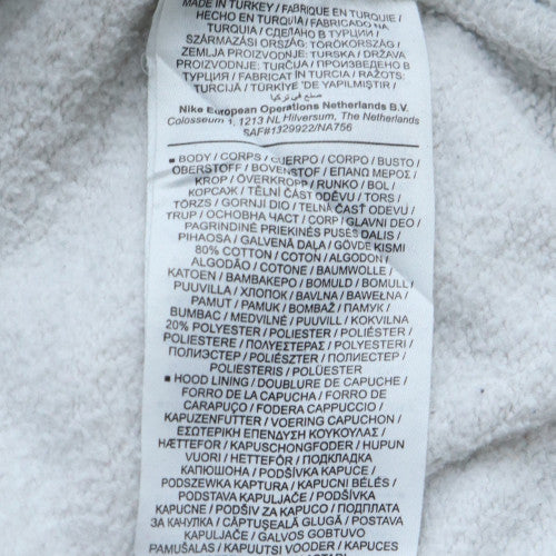 Nike Men's White XS Pullover Hoodie Fleece Sweatshirt