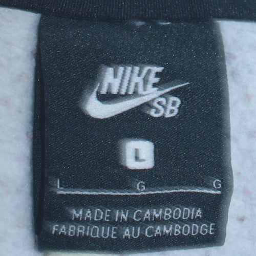 Nike SB Men's Red White Pullover Hoodie Large Fleece Sportswear