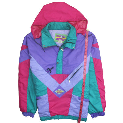 Snow Grimp Men's Multicoloured 80s Ski Puffer Jacket Size 52