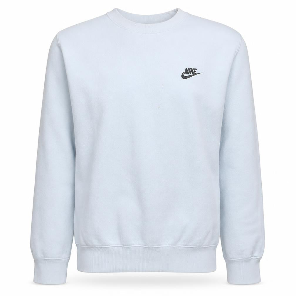 Nike Men's White Pullover Sweatshirt Small Logo Crew Neck