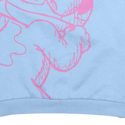 Disney Girls Blue Stitch Graphic Pullover Sweatshirt 11-12 Years