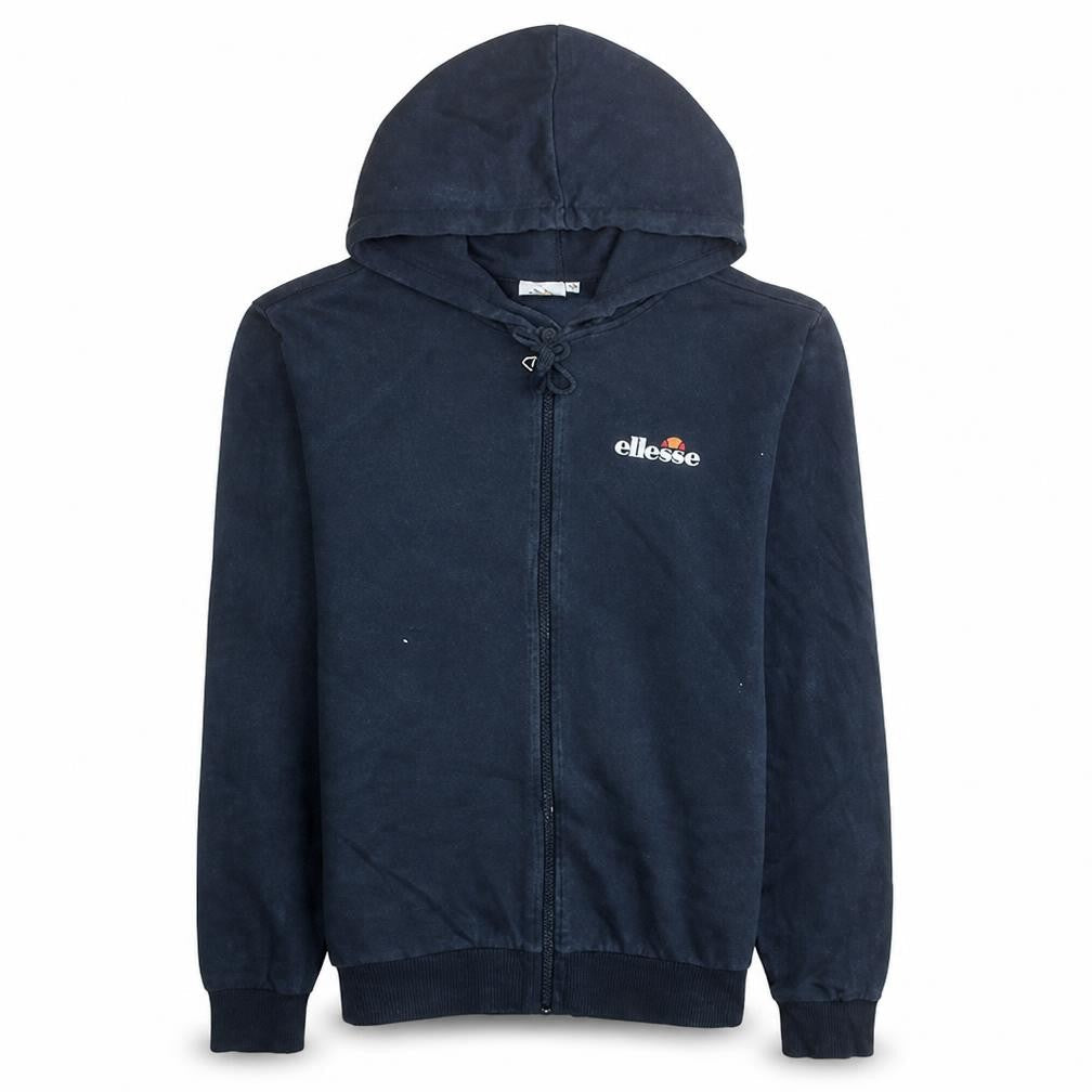 Ellesse Men's Blue Full Zip Hoodie Size M Cotton Logo Sweatshirt