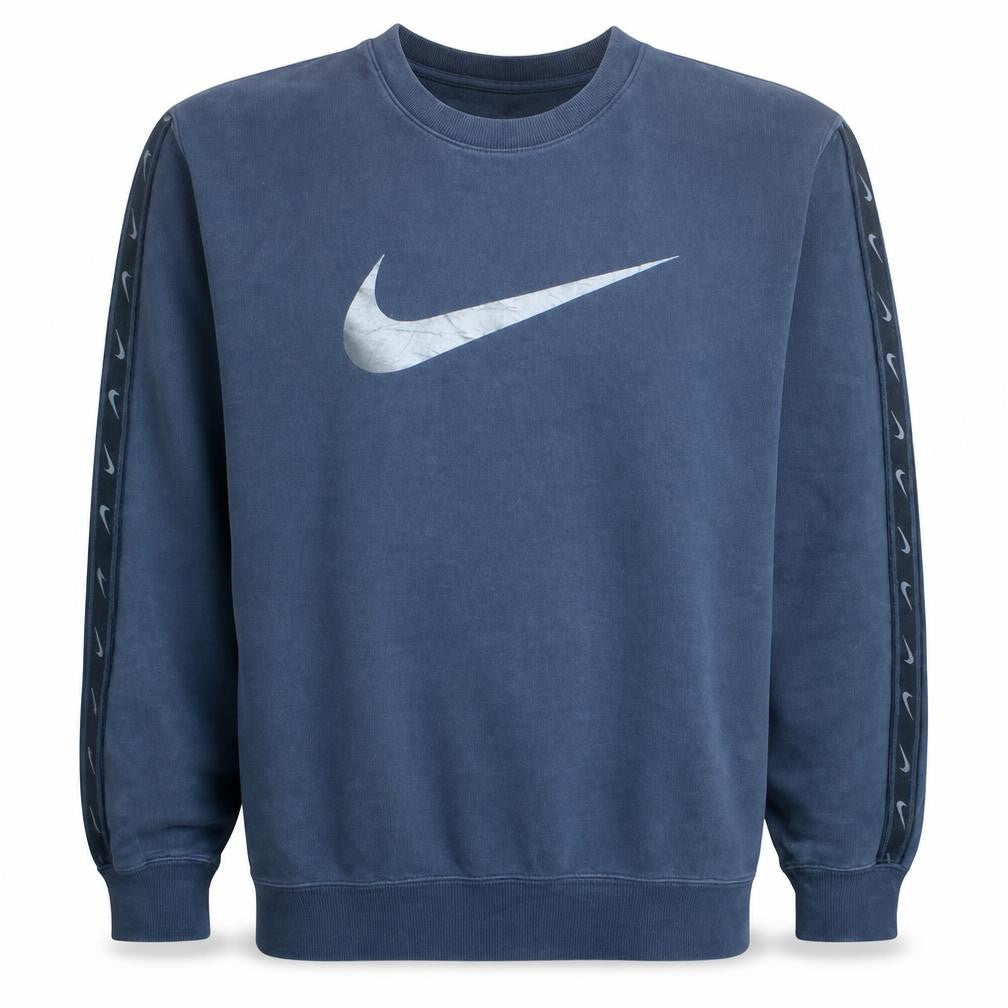 Nike Men's Blue Logo Crew Neck Pullover Sweatshirt Size L