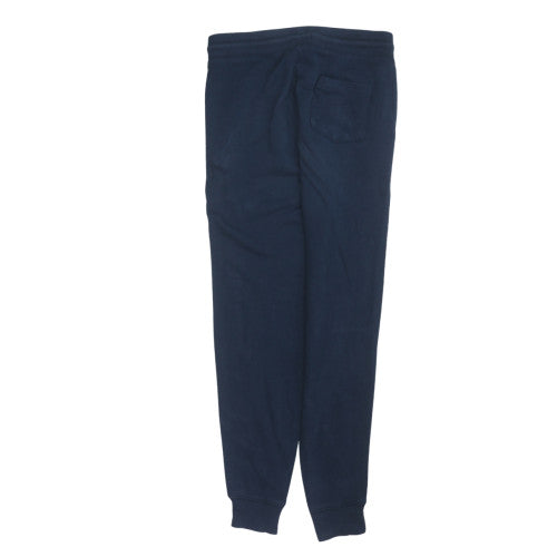Tommy Hilfiger Men Blue Jogger Trousers S Regular Fit Logo Tape