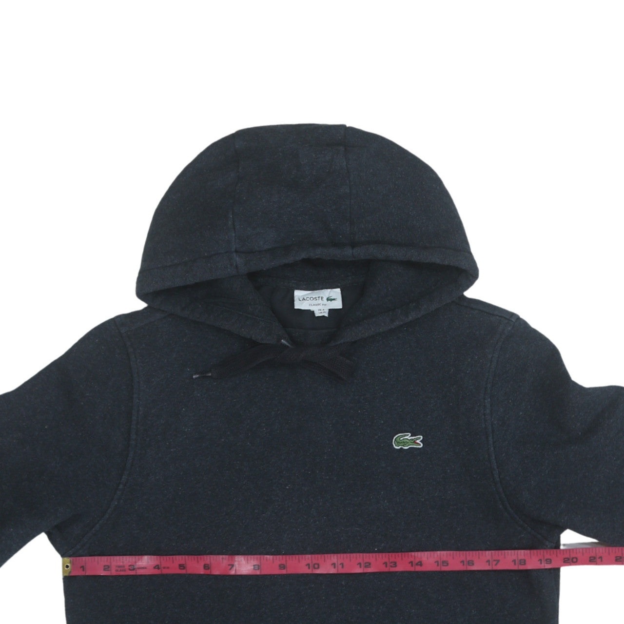 Lacoste Men's Black Classic Fit Pullover Hoodie Size M