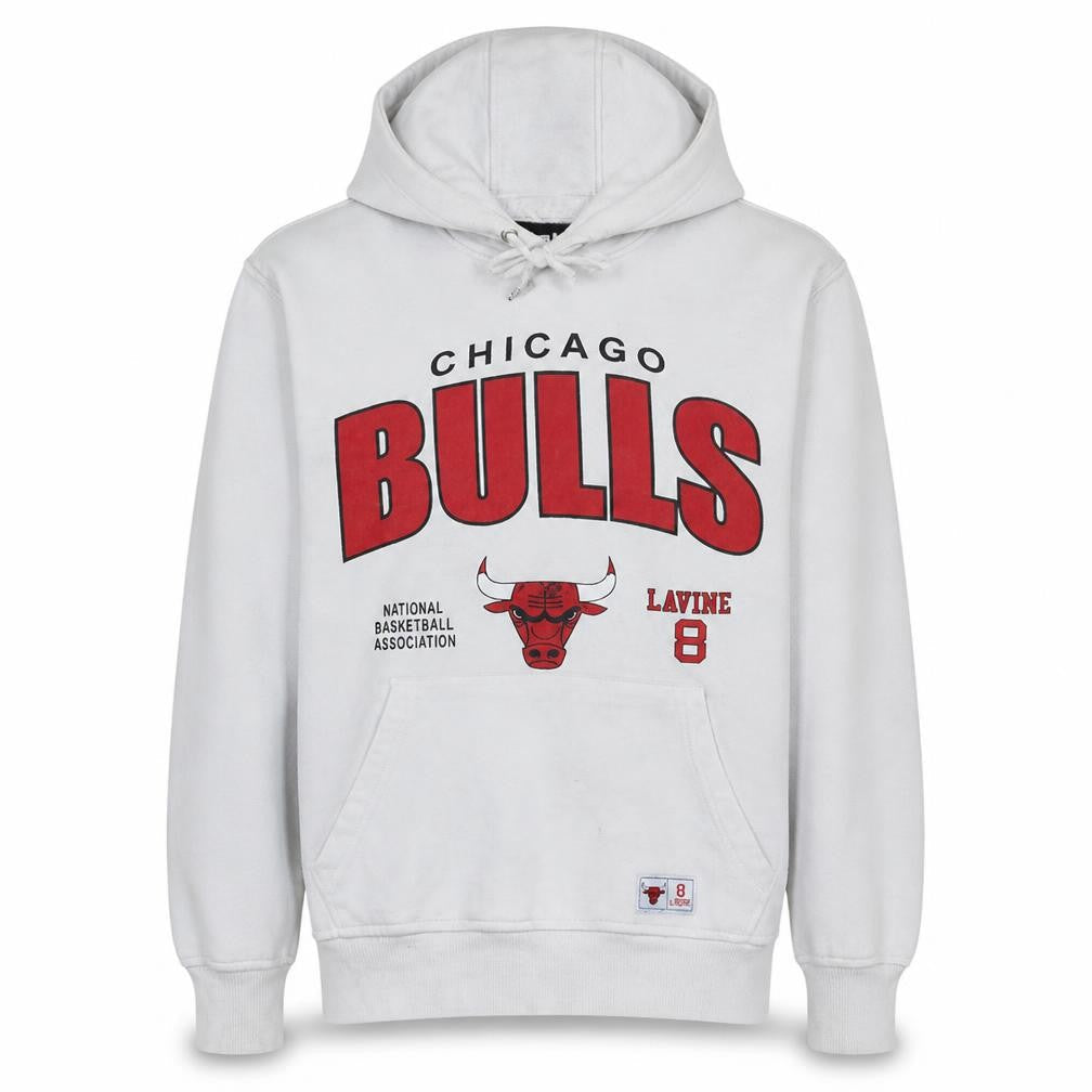 Primark Men’s White Chicago Bulls NBA Hoodie Size M Pullover Fleece